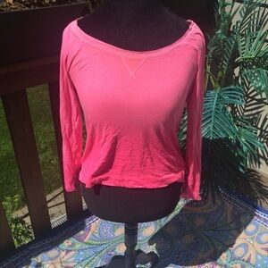 Hollister Hot Pink Ombré Long Sleeve Top | Small